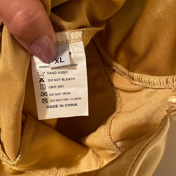 NEW Velius Women's Sexy Deep V Neck Shiny Bodysuit Tank Tops Underwire XL Gold - Picture 15 of 16